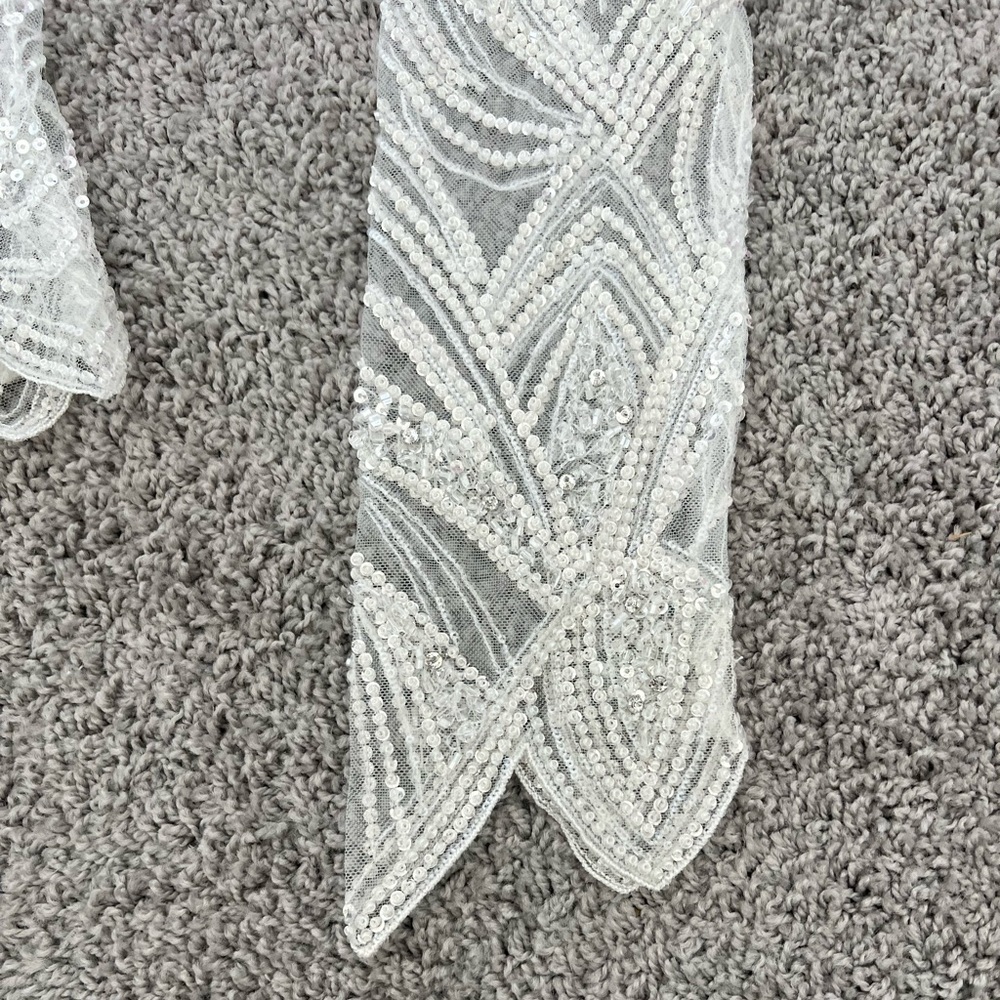Eva Lendel Amani Bridal Bolero for Wedding Dress Contemporary 1920s Flapper Glam - Picture 4 of 16